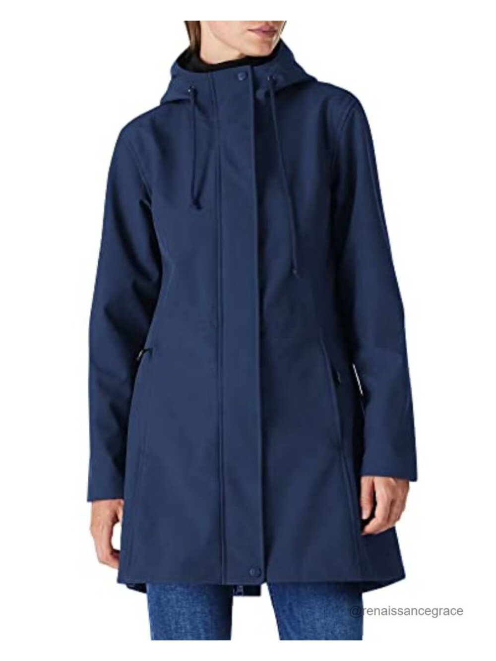 Women's Waterproof Fleece Lined Hooded Softshell Rain Coat Windproof